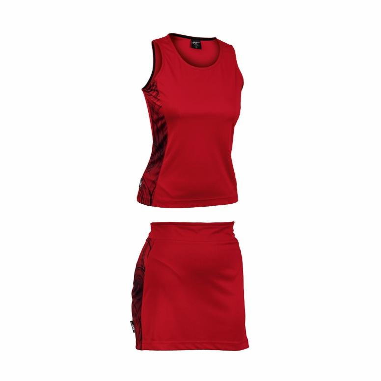 In Stock: Netball Kits / Sets | Brt Kiddies Triflex Single Set - Top And Skirt (brt415) - 3