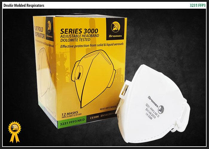 FACE MASKS & SHIELDS Dromex Ffp3 V, Flat Fold Mask With Adjustable