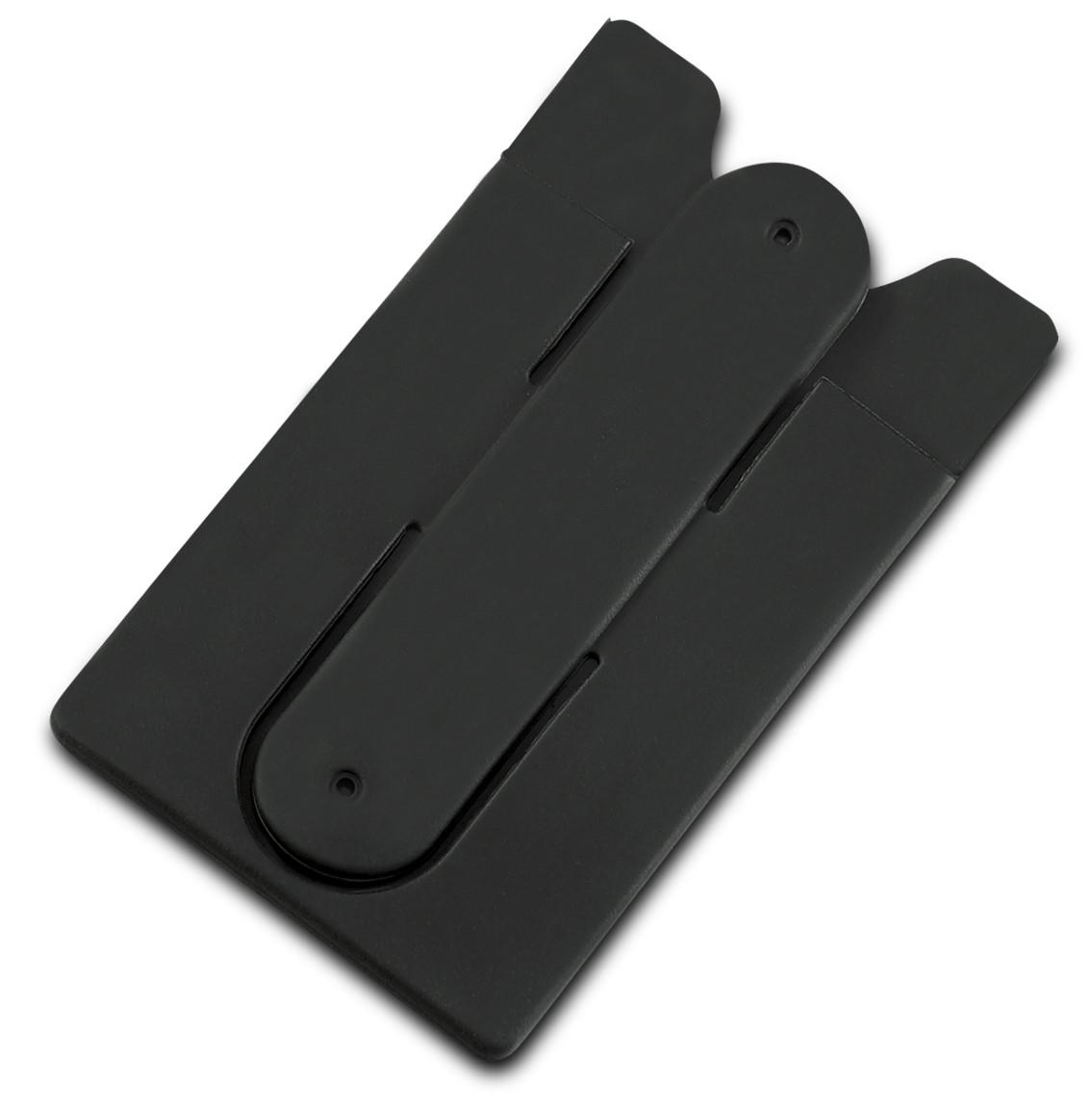Snap Card Wallet And Phone Stand - Black Only