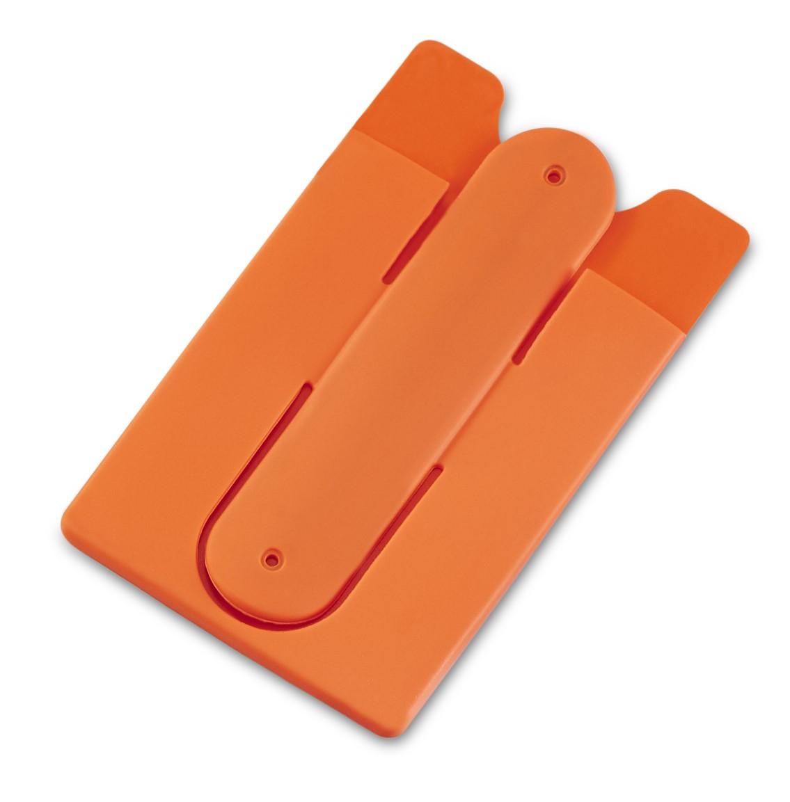 Snap Card Wallet And Phone Stand - Orange Only