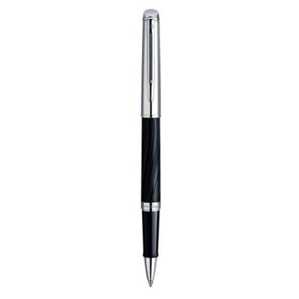 Waterman Hemisphere Deluxe Satin Black Chrome Trim Rb Fine Nib - Blk Ink