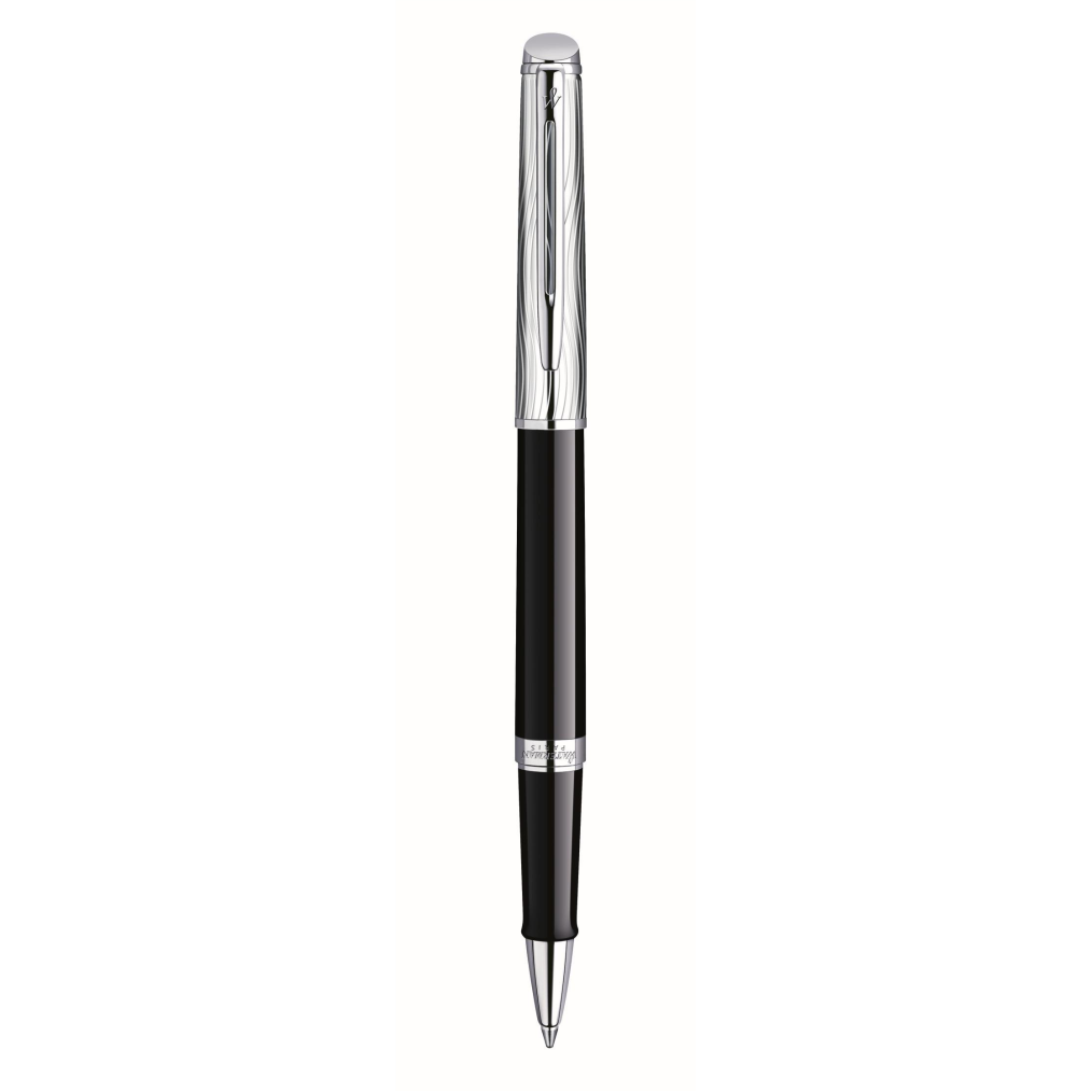 Waterman Hemisphere Deluxe Laque Black Chrome Trim Rb Fine Nib - Blk Ink