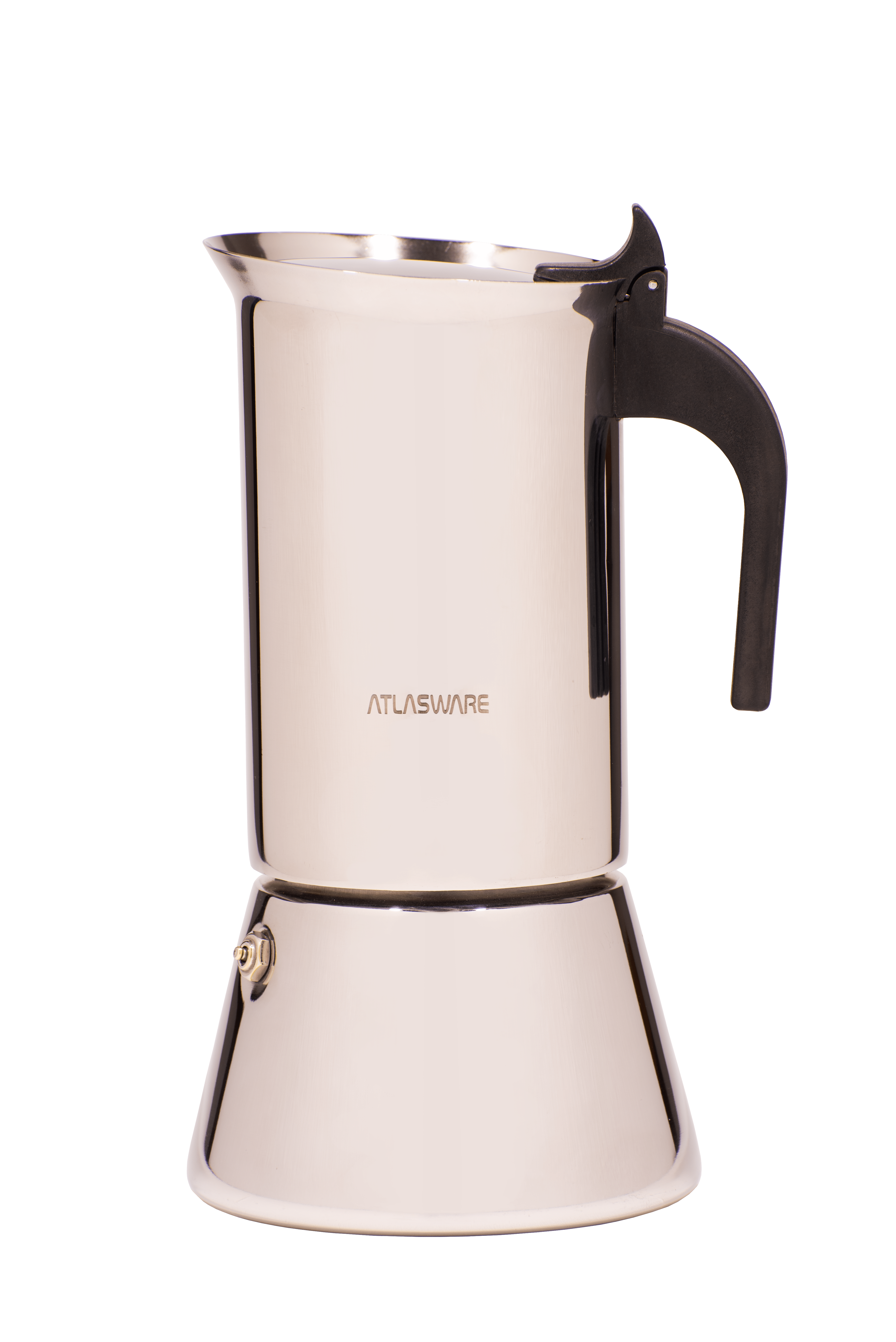 Atlasware S.s Stovetop Espresso Maker/mocha Pot 10 Cup