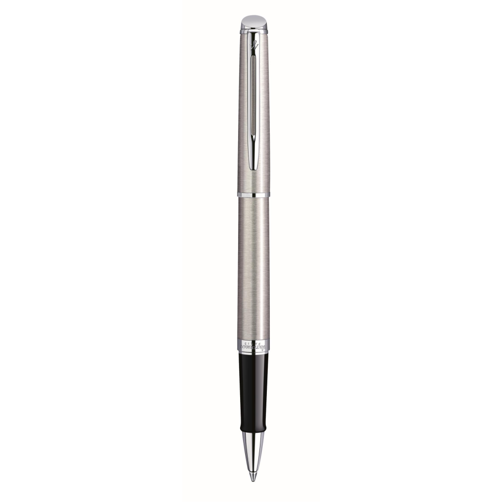 Waterman Hemisphere Essential Stainless Steel Chrome Trim Rb Fine Nib - Blk Ink