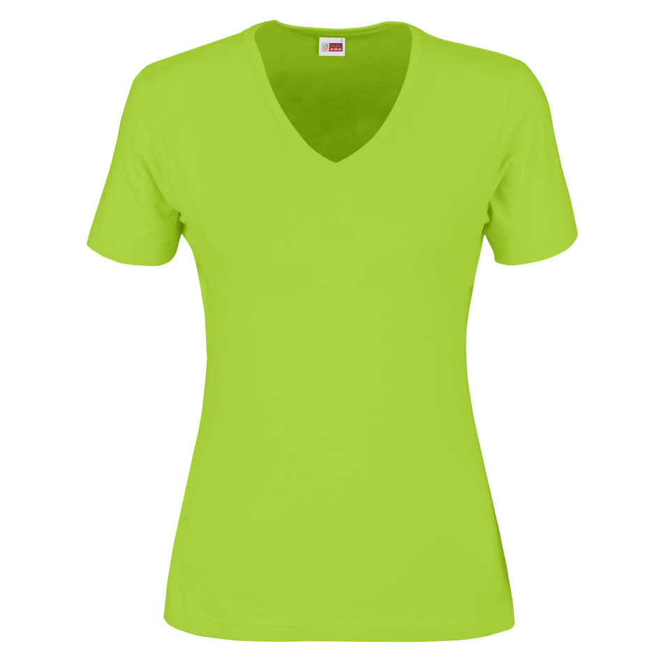 Ladies Super Club 165 V-neck T-shirt - Lime Only