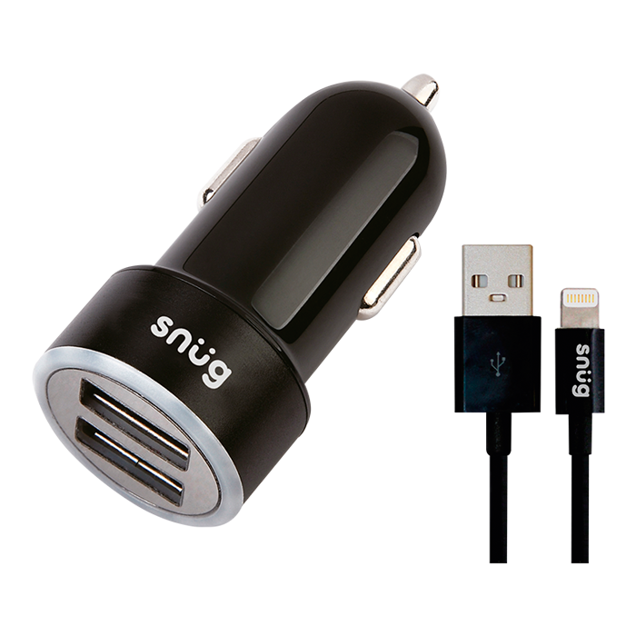 Sn0021 - Snug Car Charger With Lightning Cable