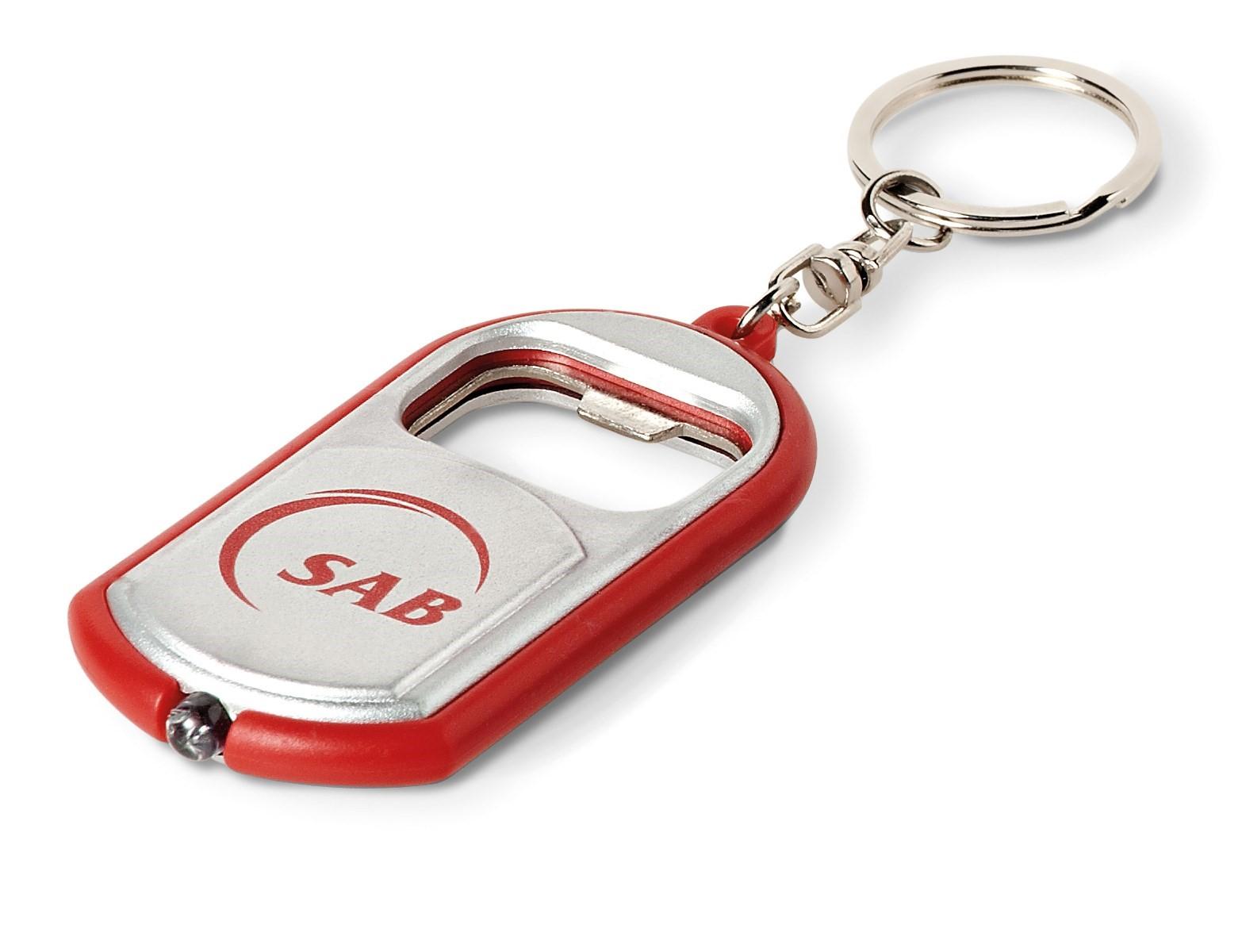 Cheers Torch & Bottle Opener Keyholder - Red Only