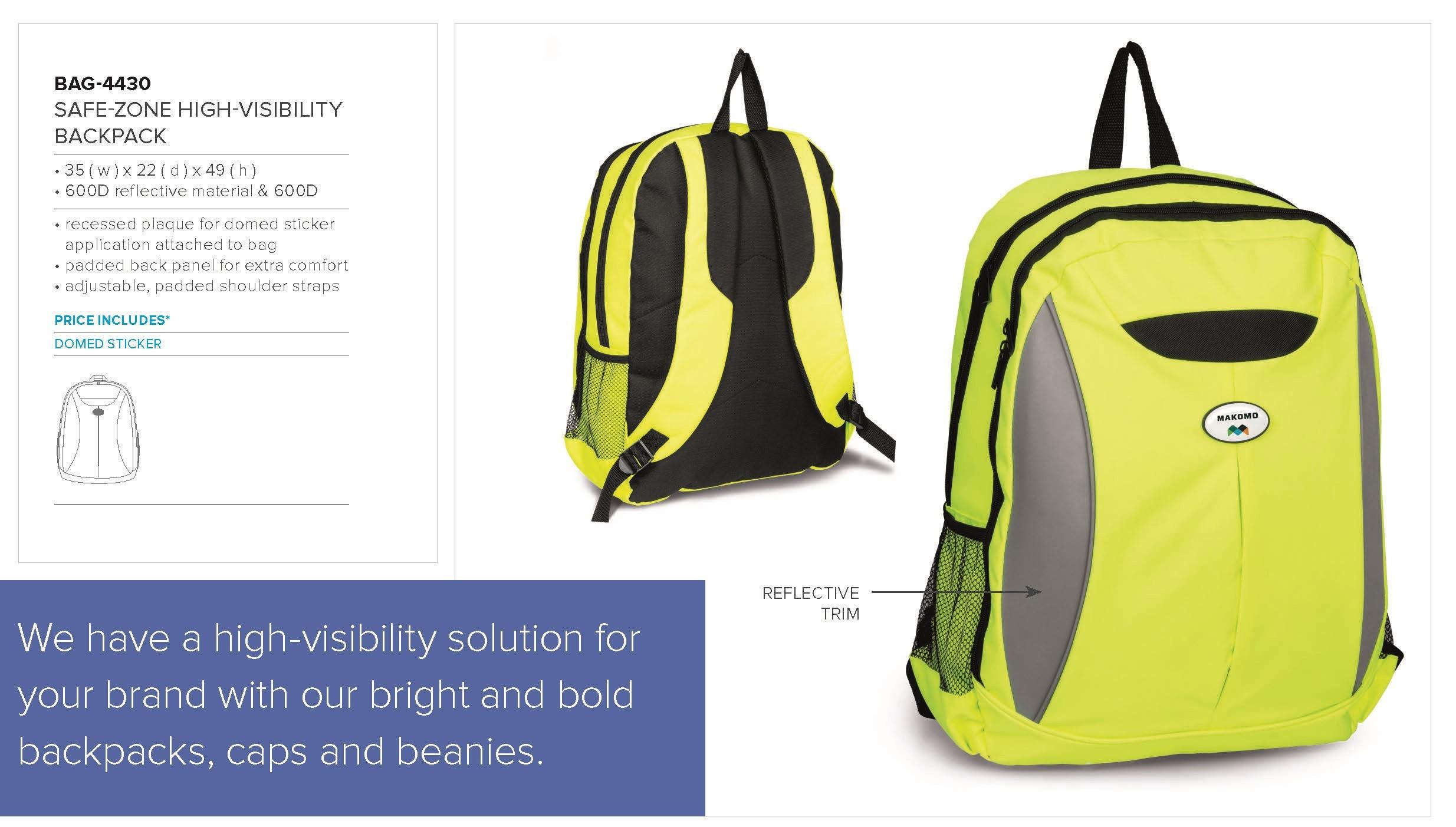 Safe-zone High-vis Backpack - Yellow Only