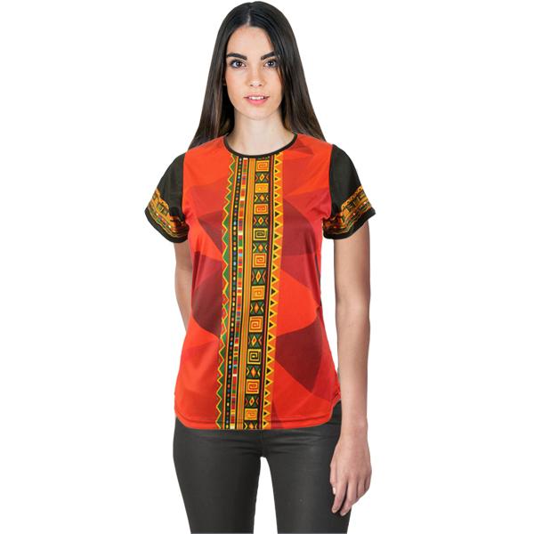 Ladies Tribal Crew Neck Tshirt