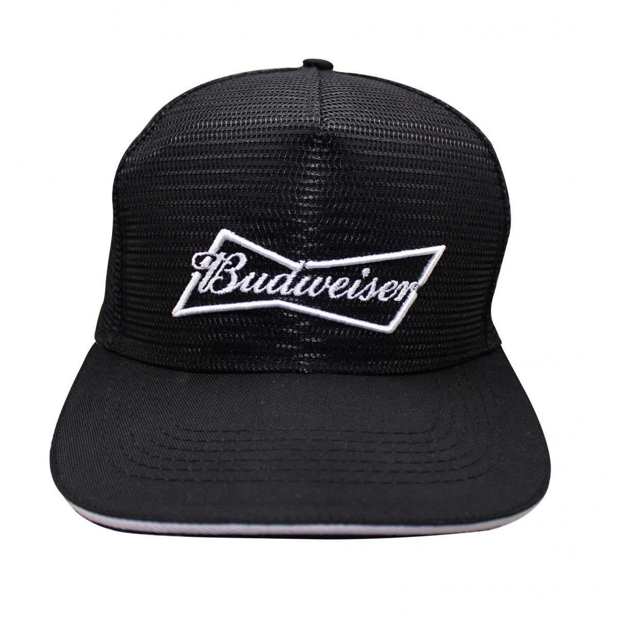 Budweiser Black Mesh Overlay Trucker