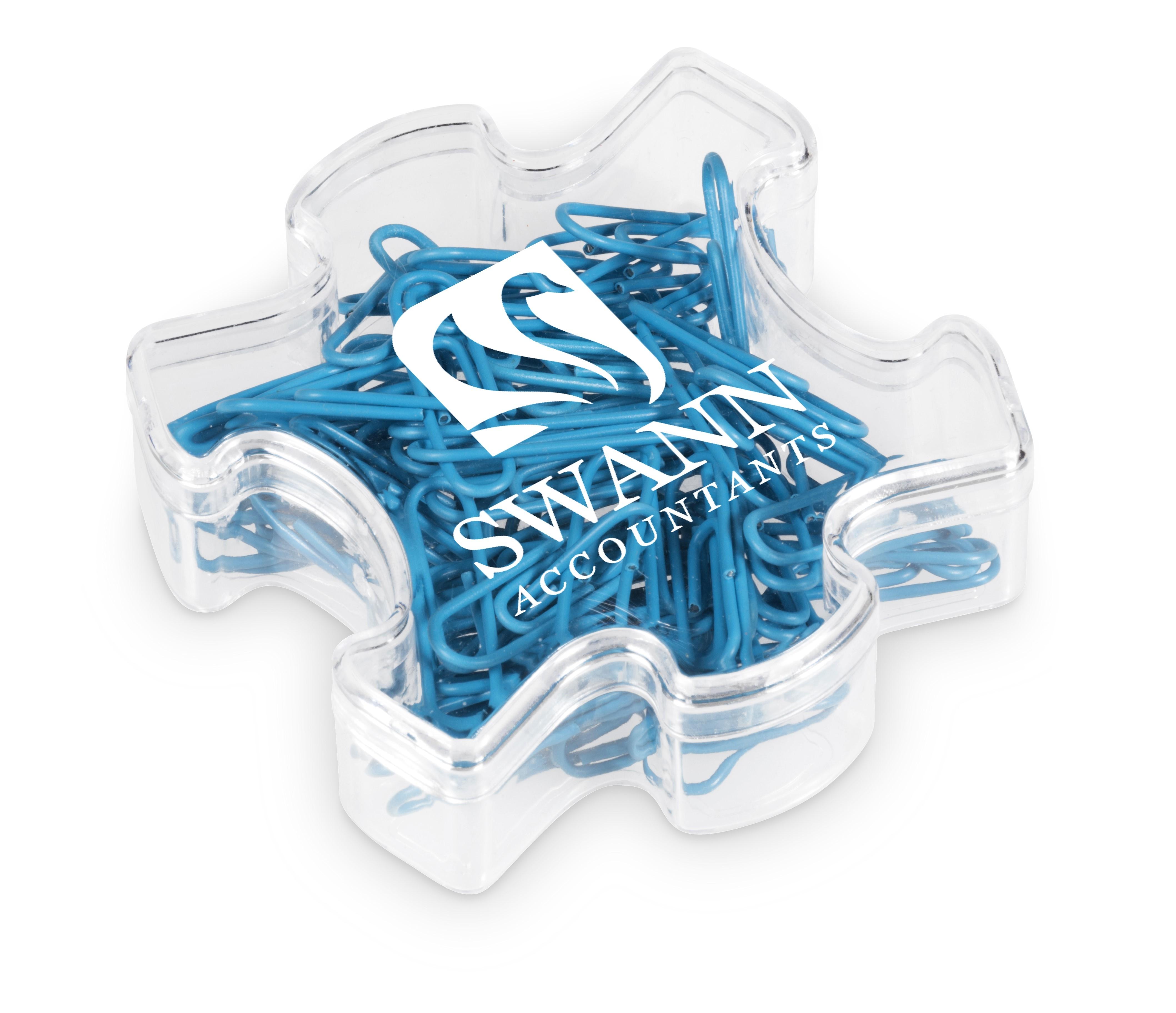 Puzzle Paper Clips - Turquoise Only