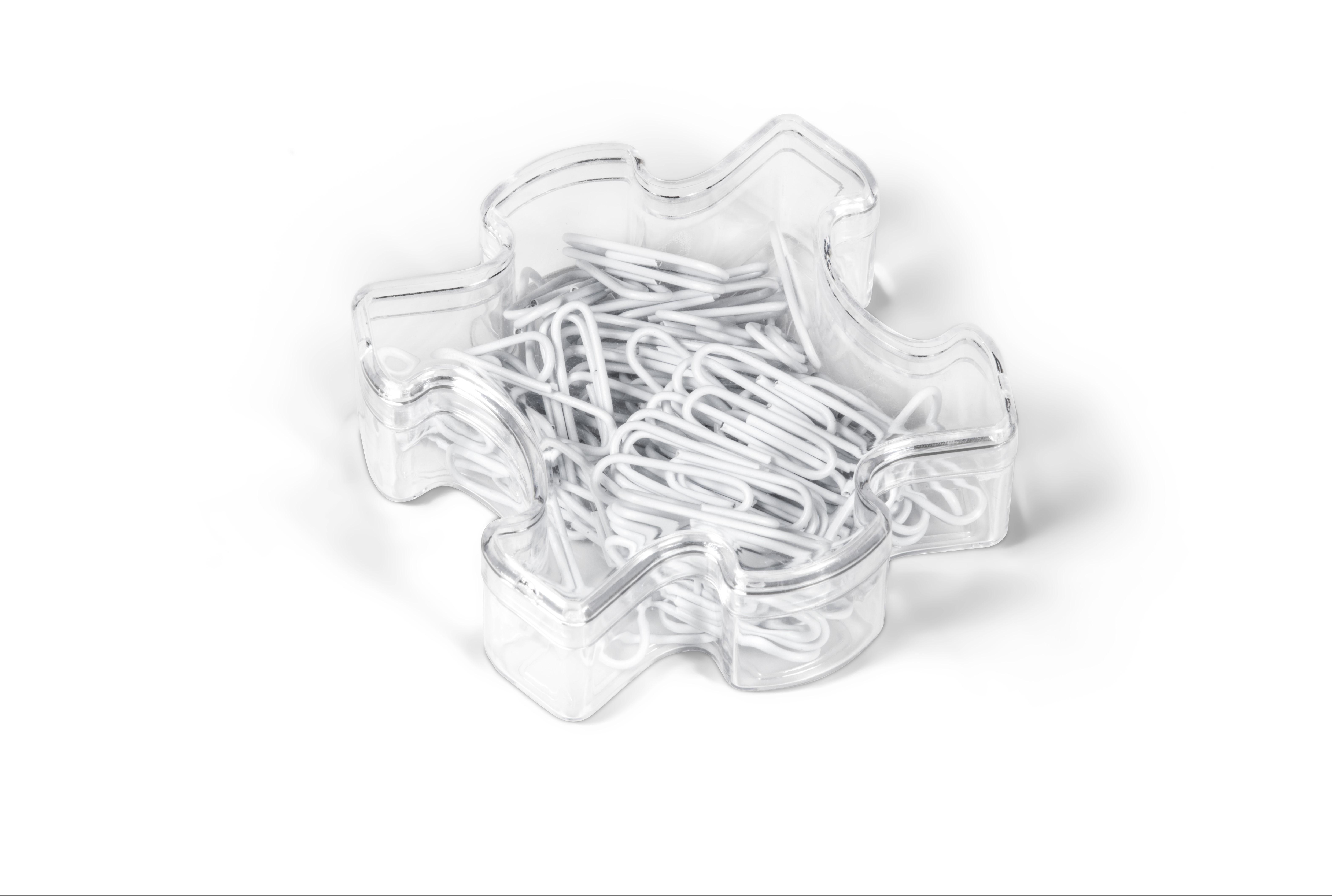 Puzzle Paper Clips - White Only