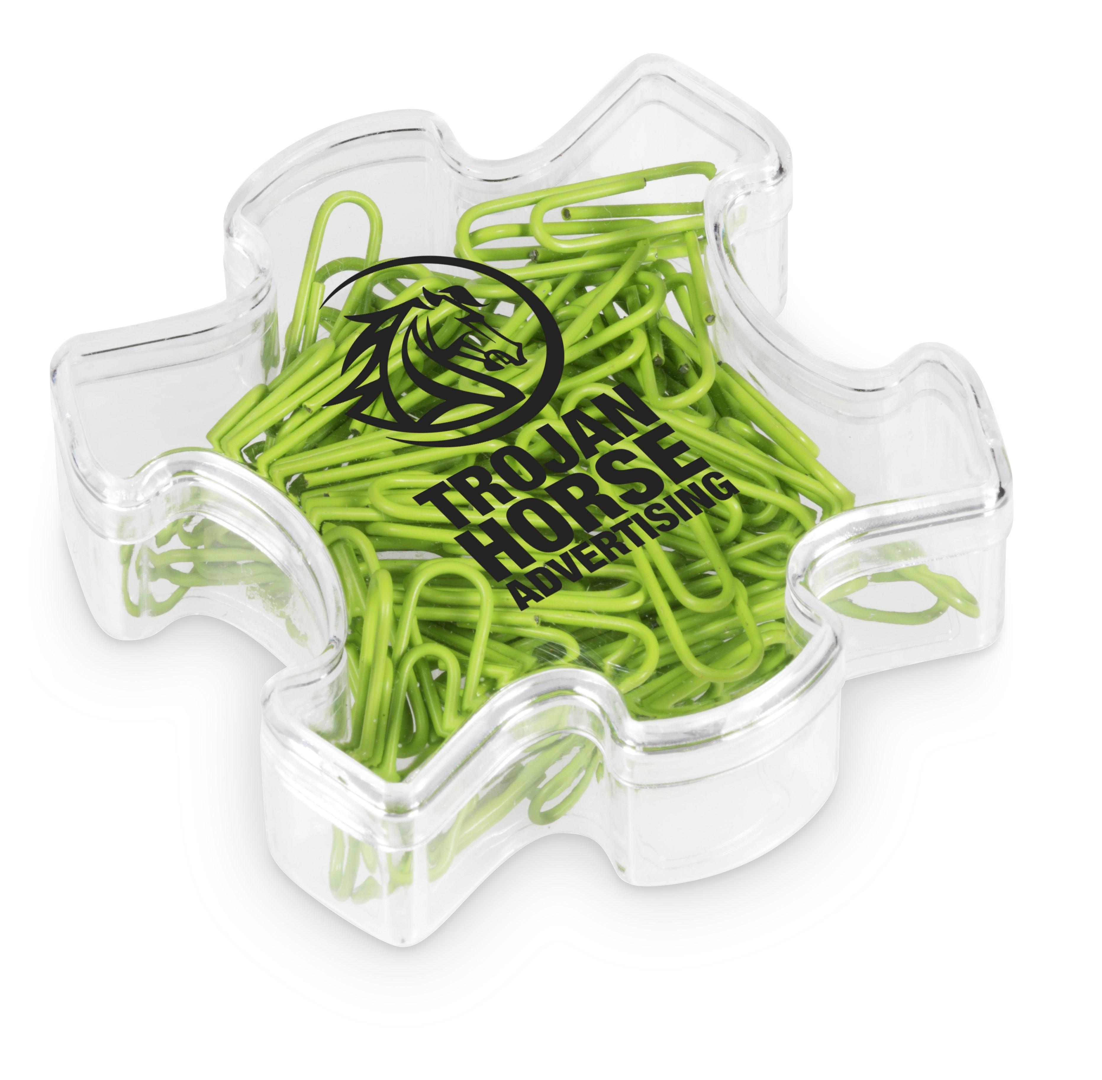 Puzzle Paper Clips - Lime Only