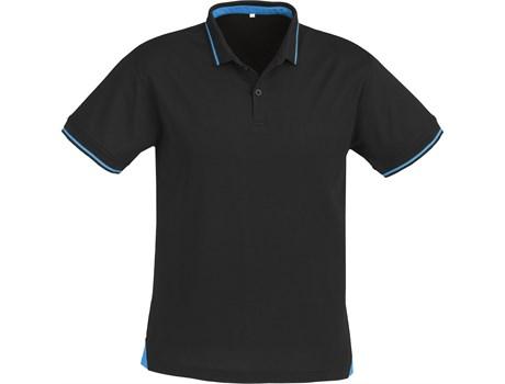 Mens Jet Golf Shirt - Black With Charcoal Only