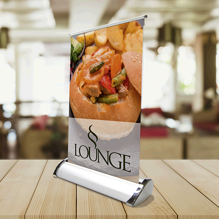 Desk Mini Pull Up Banner