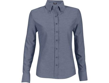 Ladies Long Sleeve Oxford Shirt - Navy Only