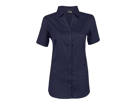 Ladies Short Sleeve Seattle Twill Shirt - Navy Only