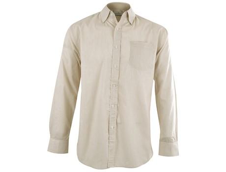 Mens Long Sleeve Lisbon Shirt - Stone Only