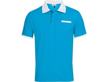 Mens Caliber Golf Shirt - Aqua Only