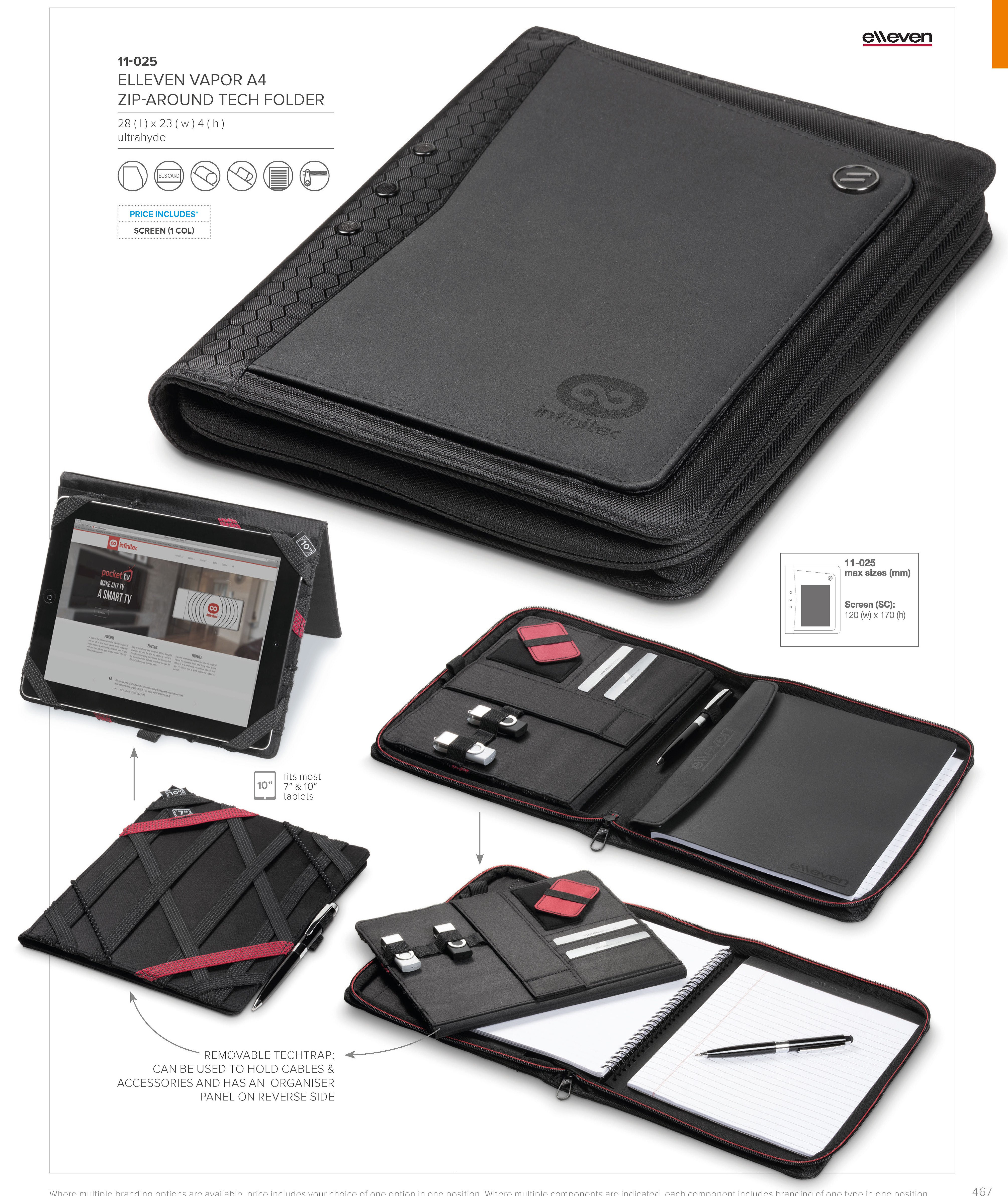 Elleven Vapor Zip-around Folder & Tablet Holder