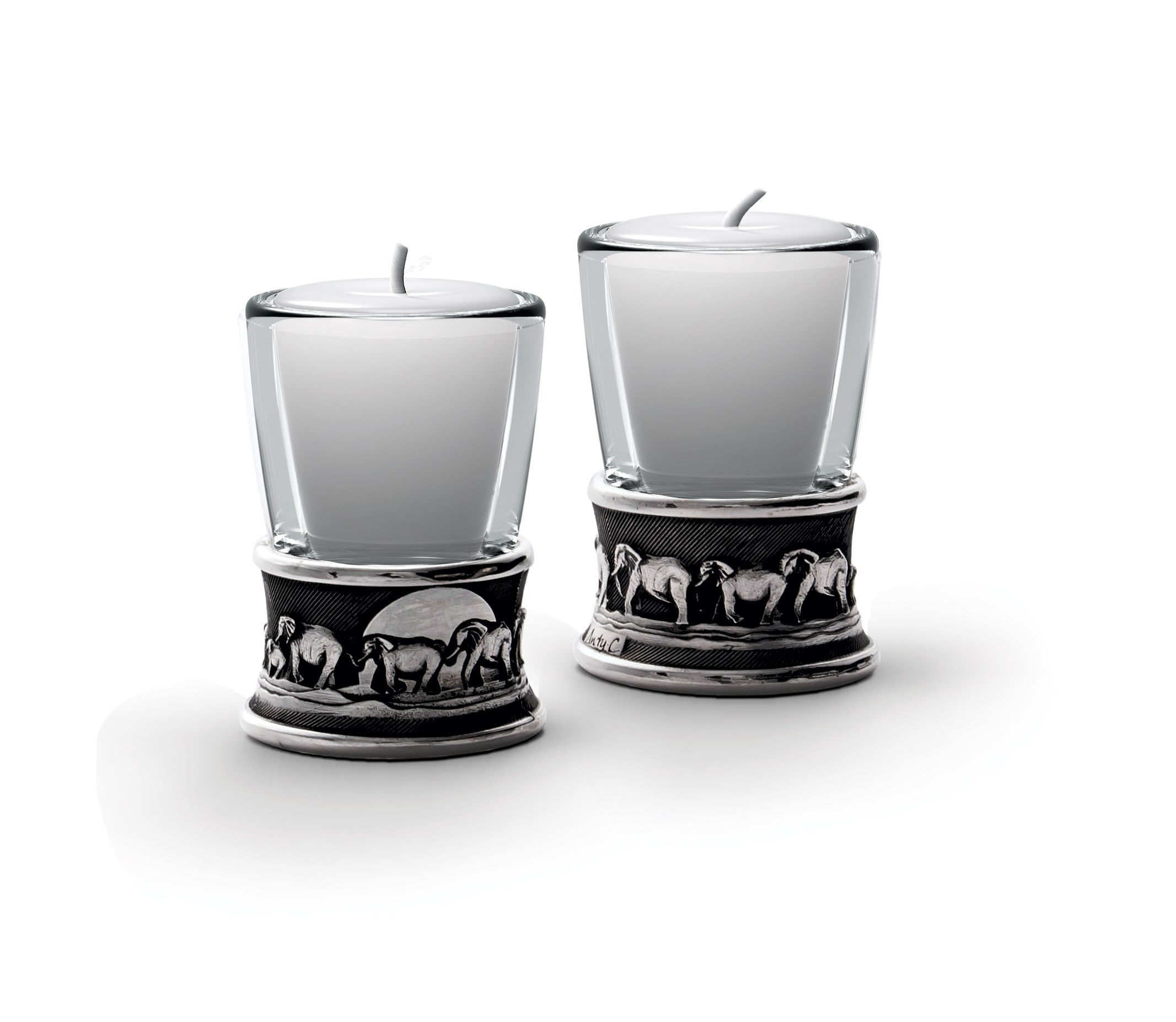 Elephant Candle & Shot Glasses