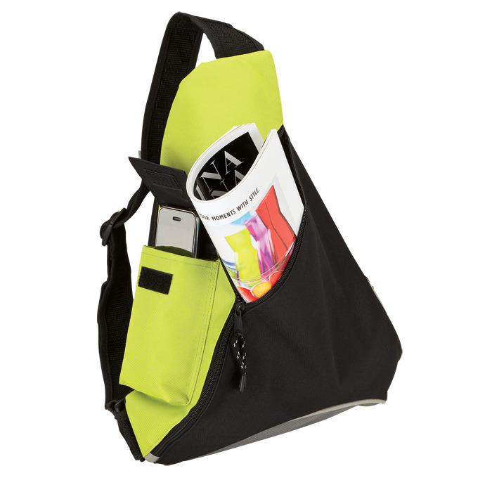 Bb0027 - Sling Bag With Mesh Pockets - 600d