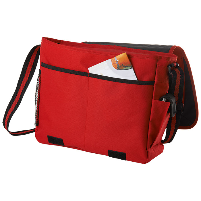 Bb0166 Messenger Bag With Coloured Stripe Strap