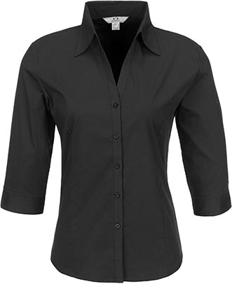Ladies 3/4 Sleeve Metro Shirt