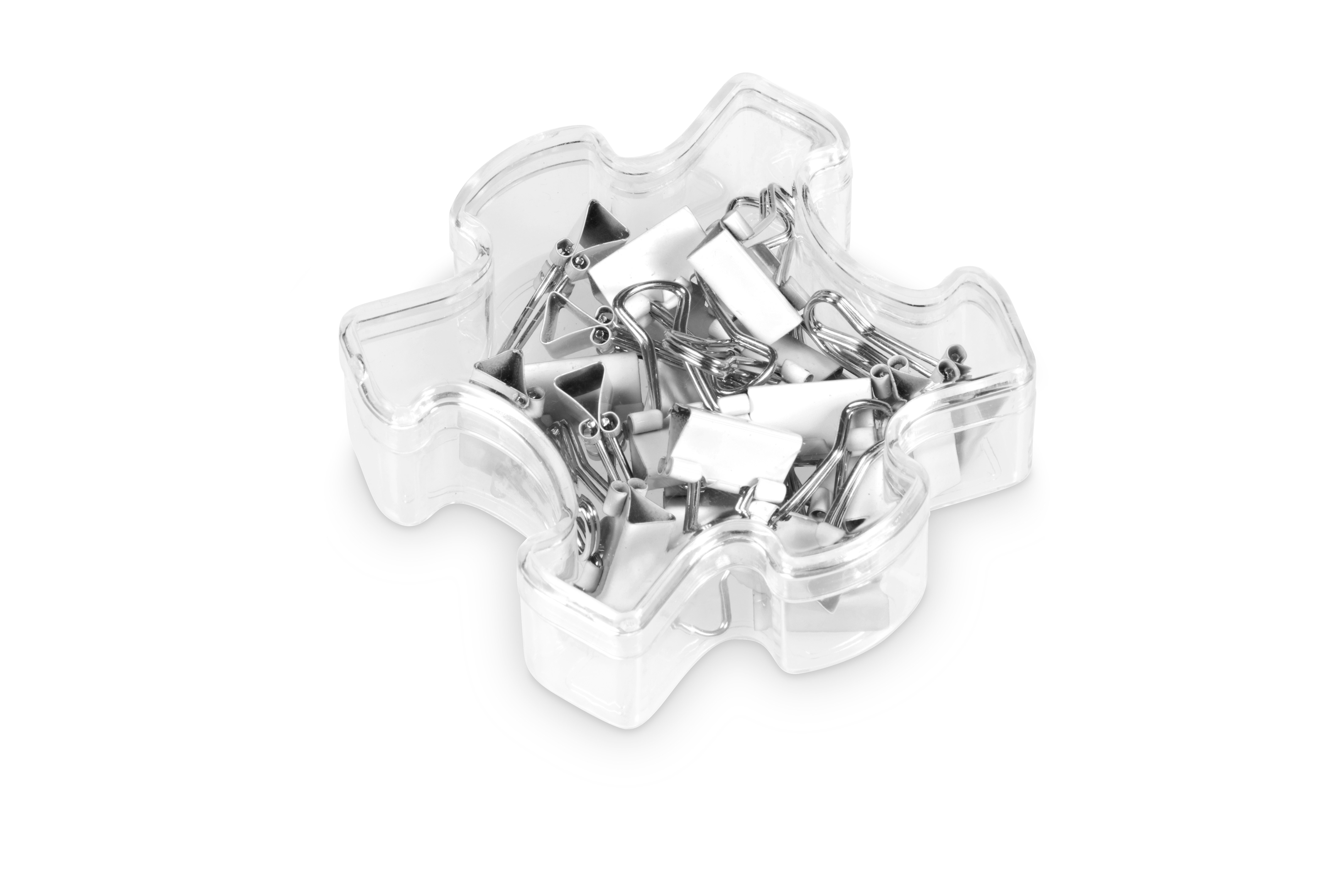 Jigsaw Binder Clips - Solid White