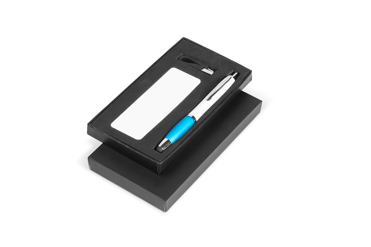Nano Power Bank Gift Set (incl Pen) - Turquoise