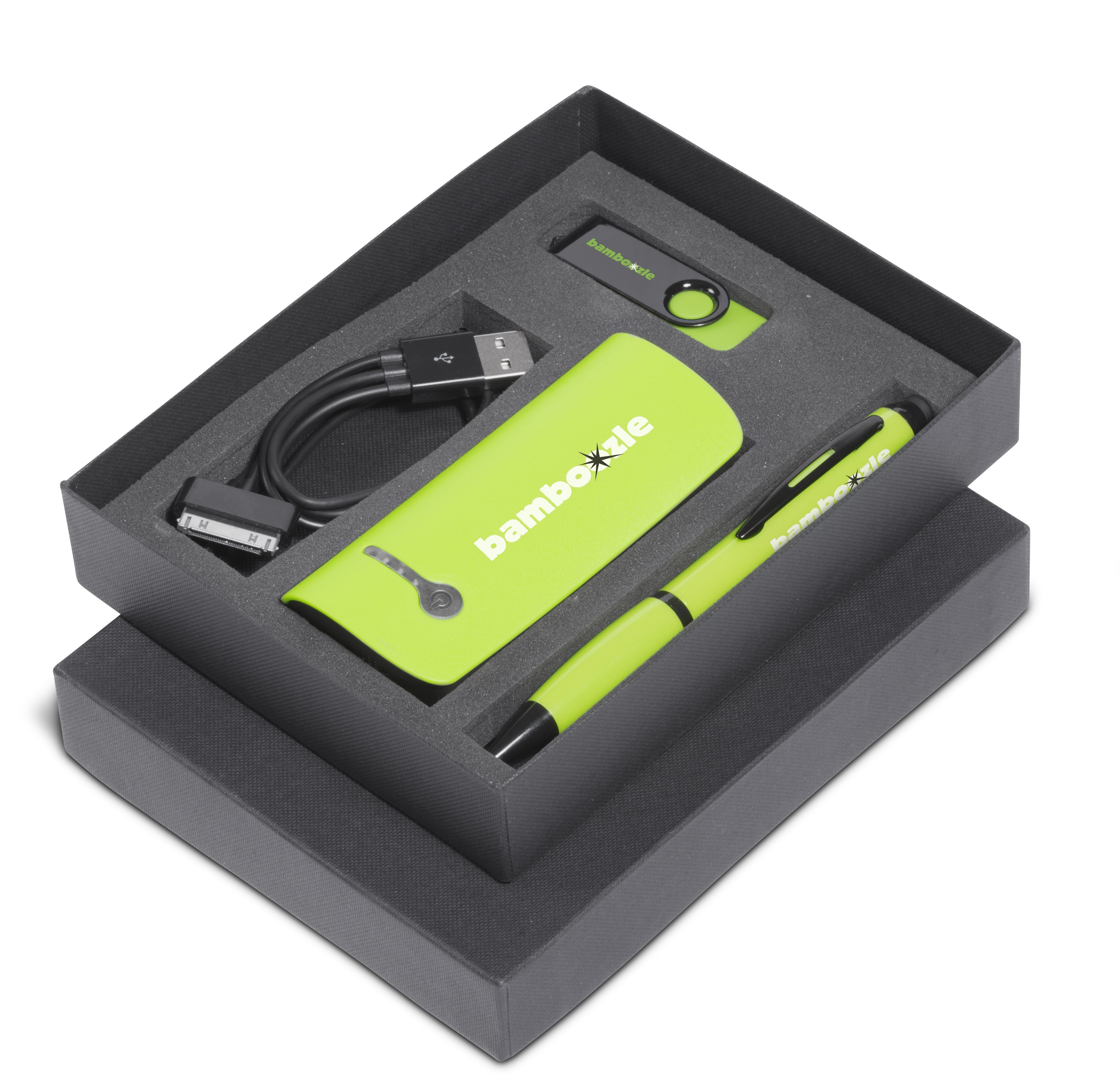 Optimus Power Bank Gift Set (incl Connector And Usb) - Lime