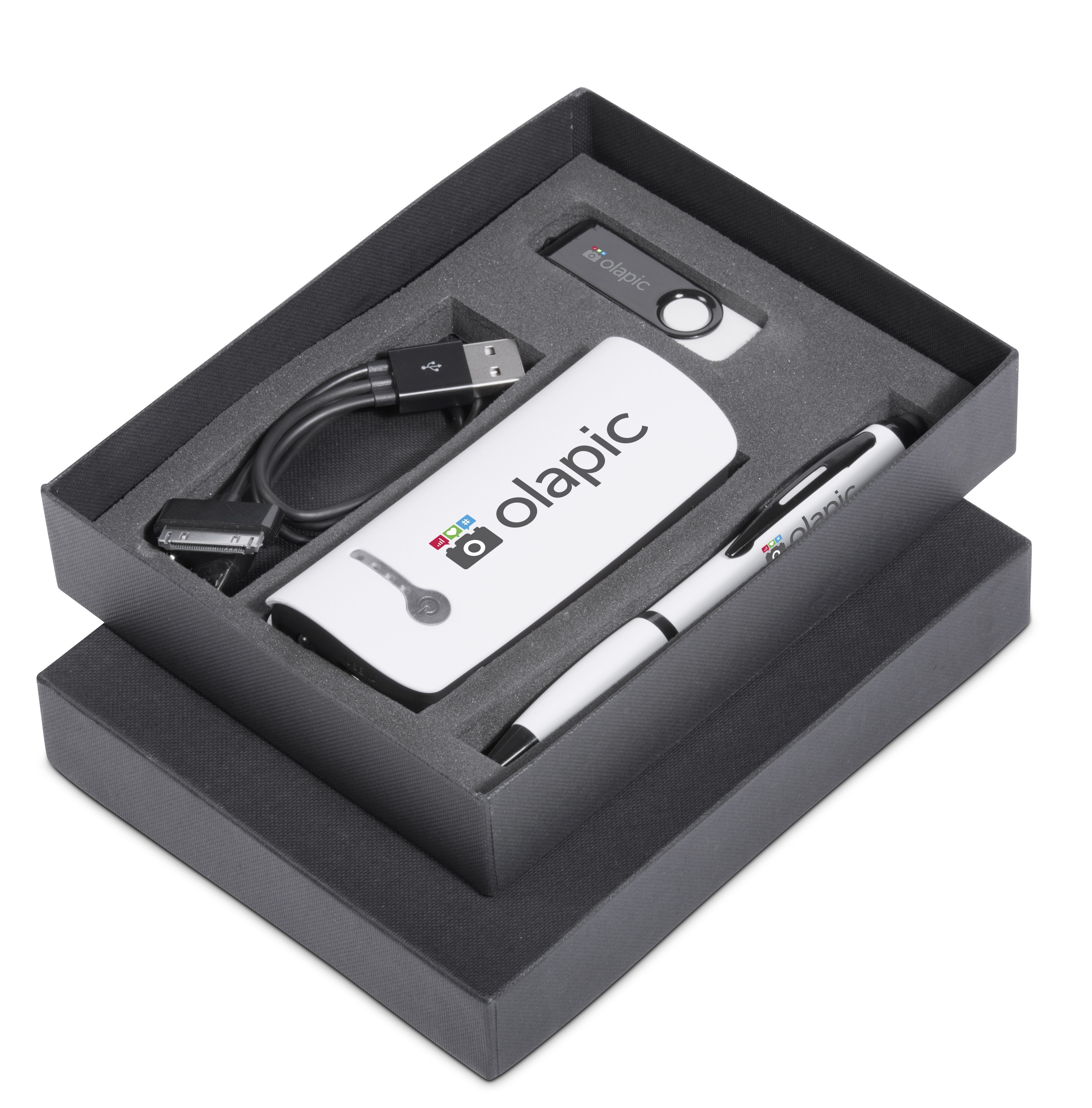Optimus Power Bank Gift Set (incl Connector And Usb) - Solid White