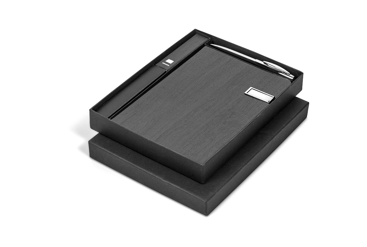 Oakridge Usb Notebook & Power Bank Set - Grey