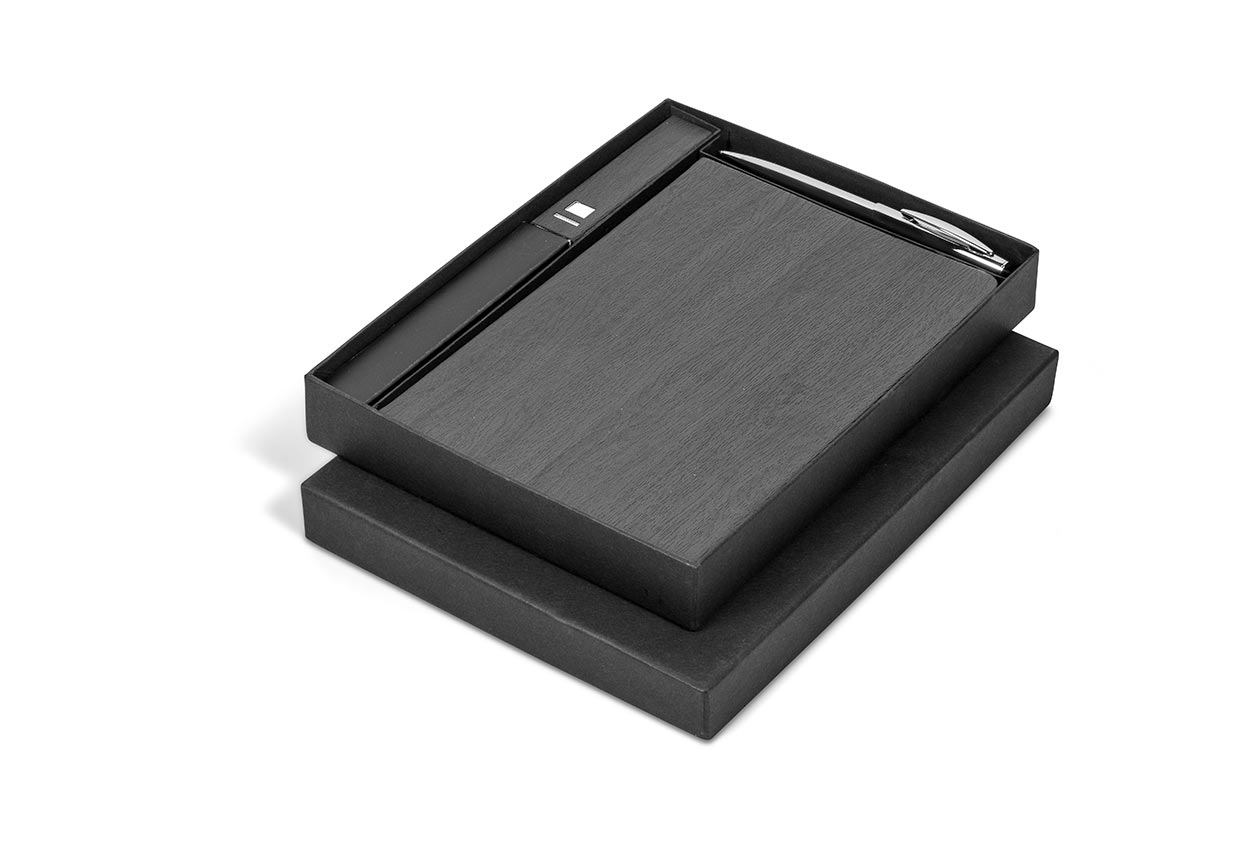 Oakridge Notebook & Power Bank Set - Grey