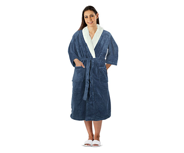 Poly Flannel Fleece Bathrobe