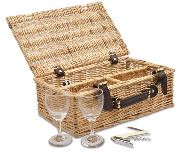 Wicky Wicker Wine Picnic Basket