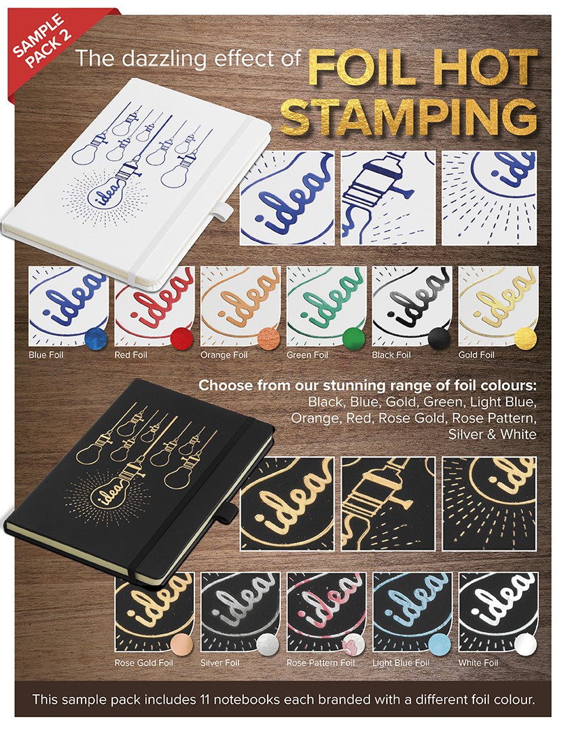 Sample Pack 2 - Notebooks Hot Foil Stamped (set Of 11)